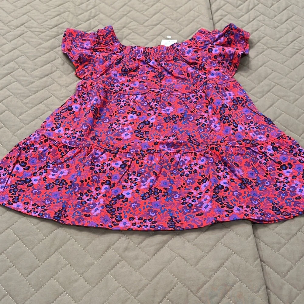 babyGap Red Floral Tiered Flutter Sleeve Dress/NWT/18-24 Months